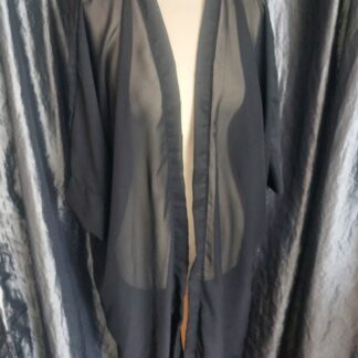 Kimono en voile noir – Taille unique