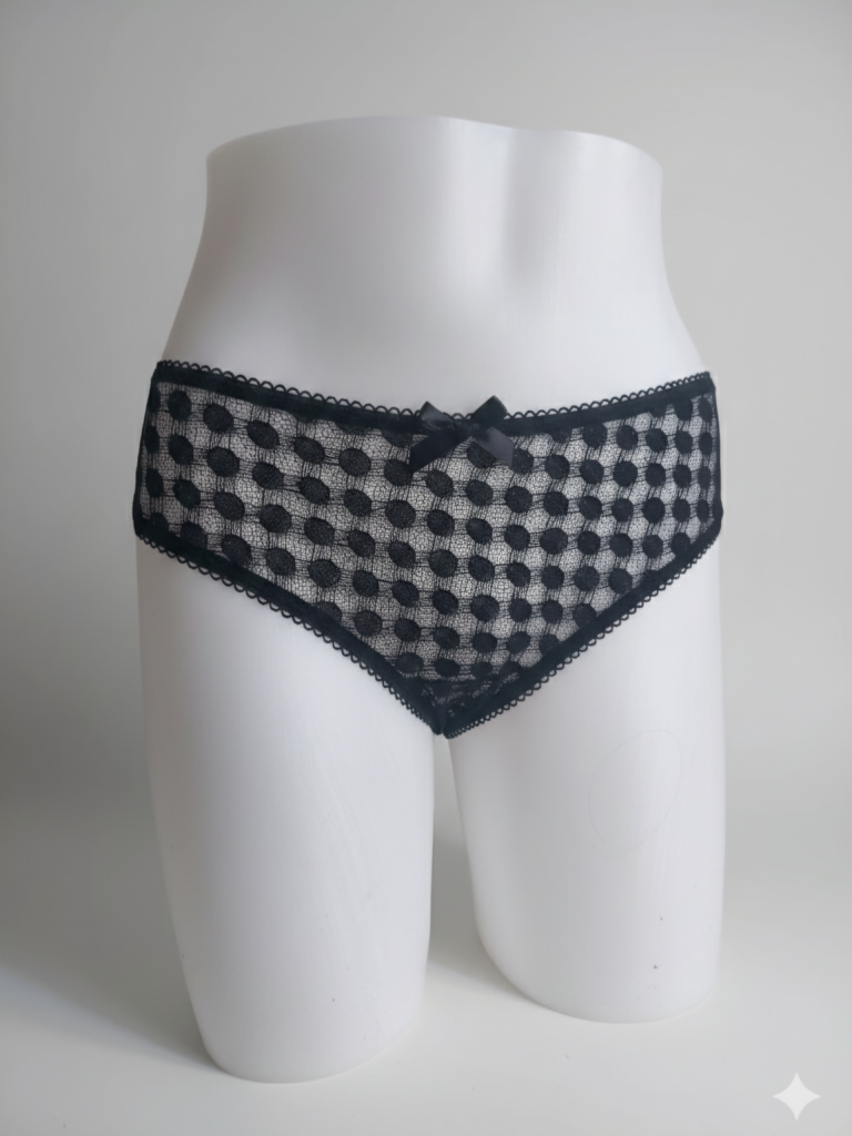 Tanga en résille à pois – Du S au XXL