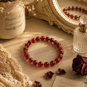 Bracelet grenat - Collection Mental de Guerrières