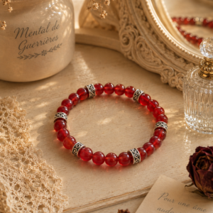 Bracelet grenat - Collection Mental de Guerrières