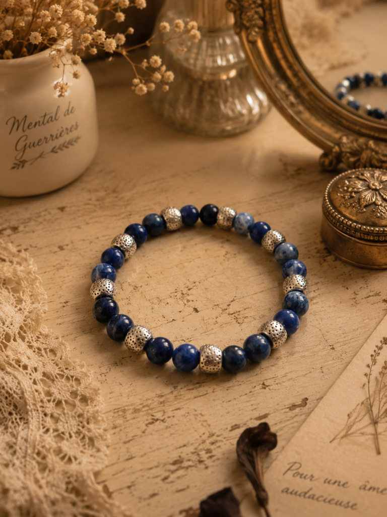 Bracelet sodalite — Collection Mental de Guerrières