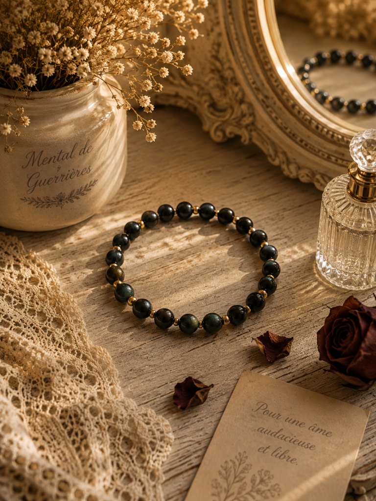 Bracelet obsidienne - Collection Mental de Guerrières