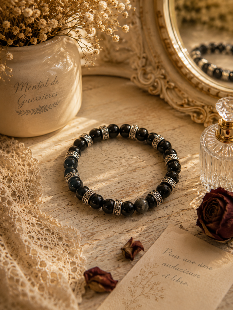Bracelet obsidienne - Collection Mental de Guerrières